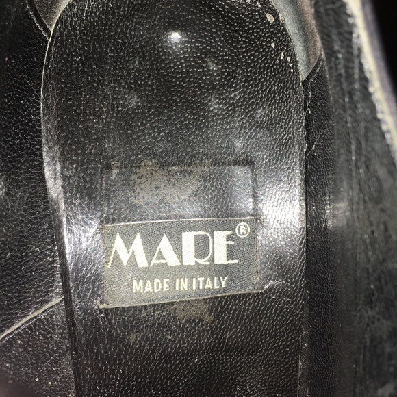 MARE Maryjane Italian Leather Peep Toe Block Heel - Picture 5 of 11